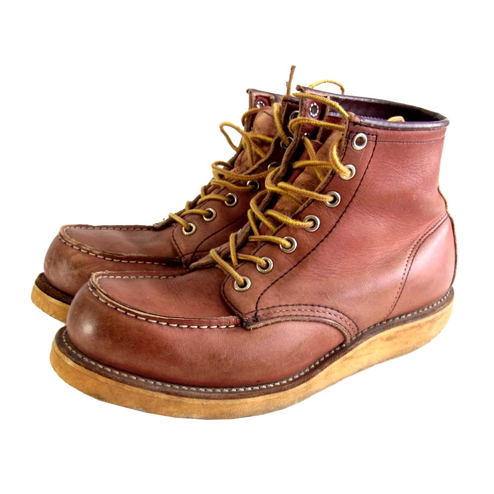 RED WING レッドウィング 復刻四角犬タグ アイリッシュ セッター モックトゥ ブラウン系 7.5【中古】