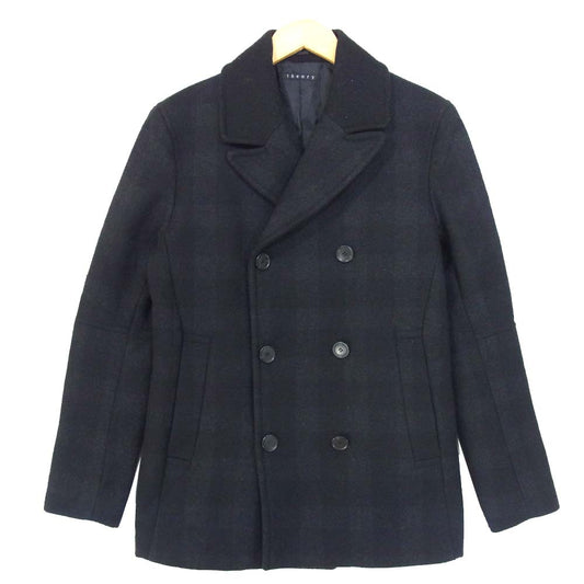 theory セオリー カシミヤ ウール コート ブラック系 XS【中古】