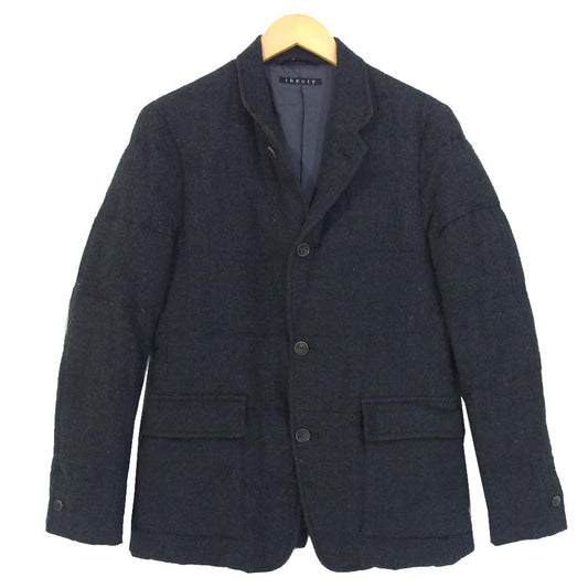 theory セオリー ウール ダウン テーラード ジャケット ブラック系 36【中古】