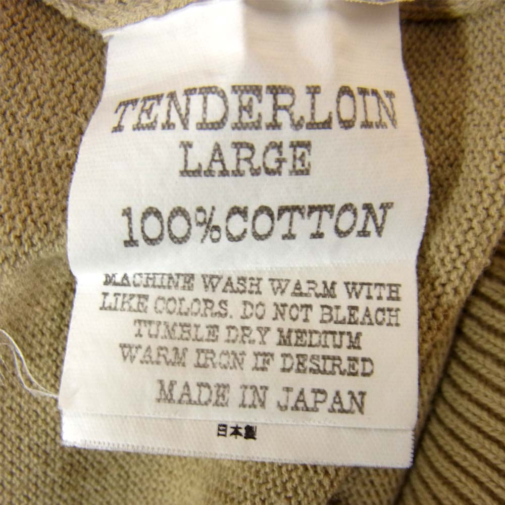 TENDERLOIN テンダーロイン コットン ニット ベージュ系 L【中古】