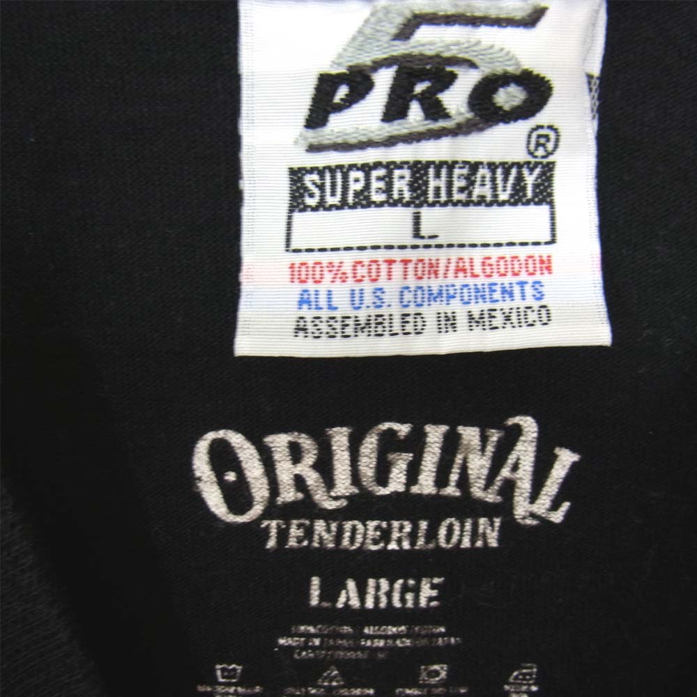 TENDERLOIN テンダーロイン T-TEE プリント Tシャツ ブラック系 L【中古】