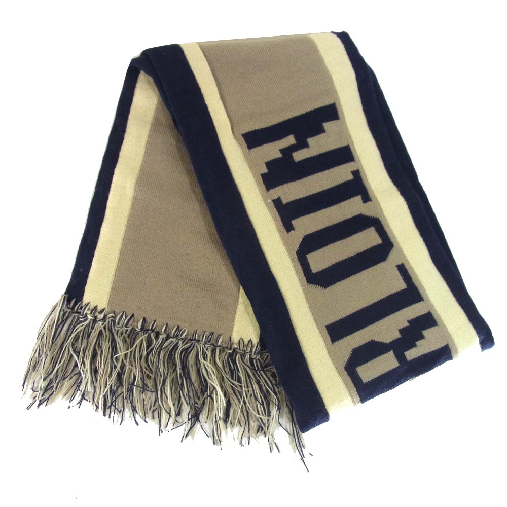 TENDERLOIN テンダーロイン T-KNIT SCARF TDL マフラー ネイビー×グレー系【中古】