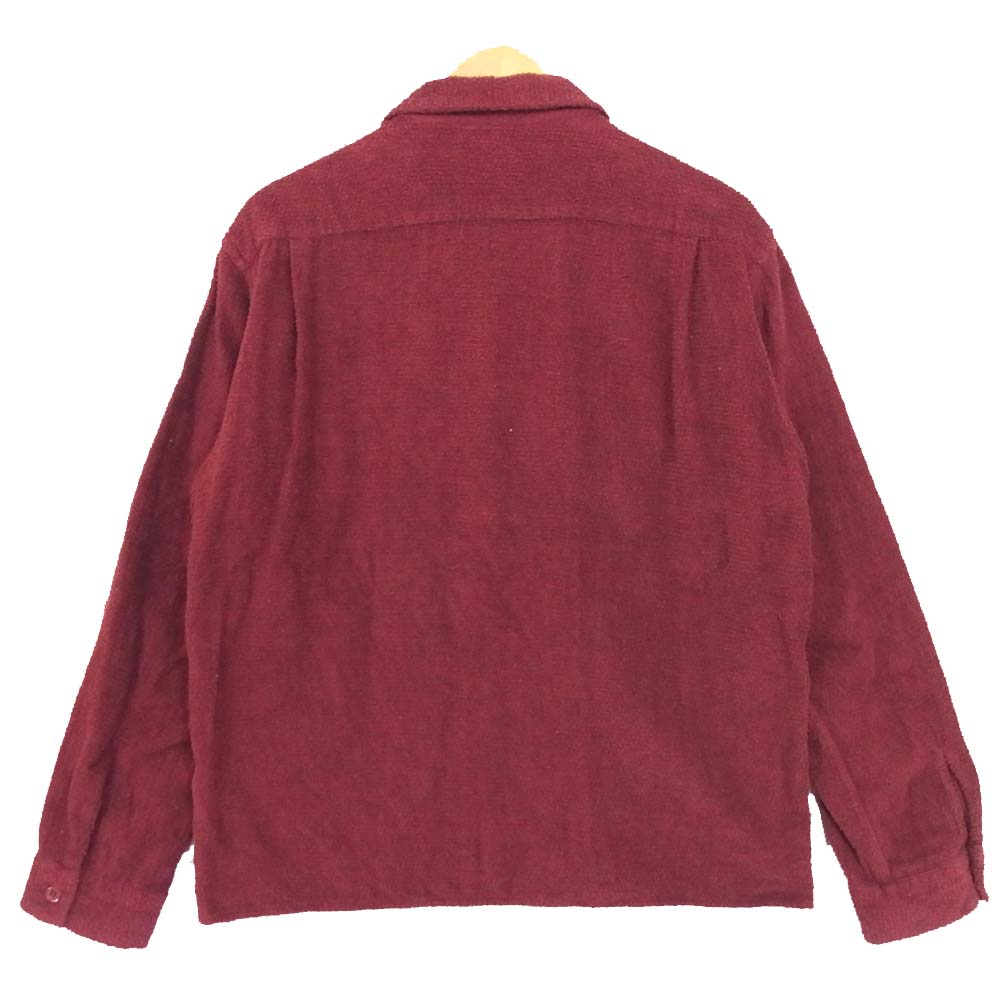 TENDERLOIN テンダーロイン T-PILE SHT 本店限定 パイル地 長袖シャツ エンジ系 M【中古】