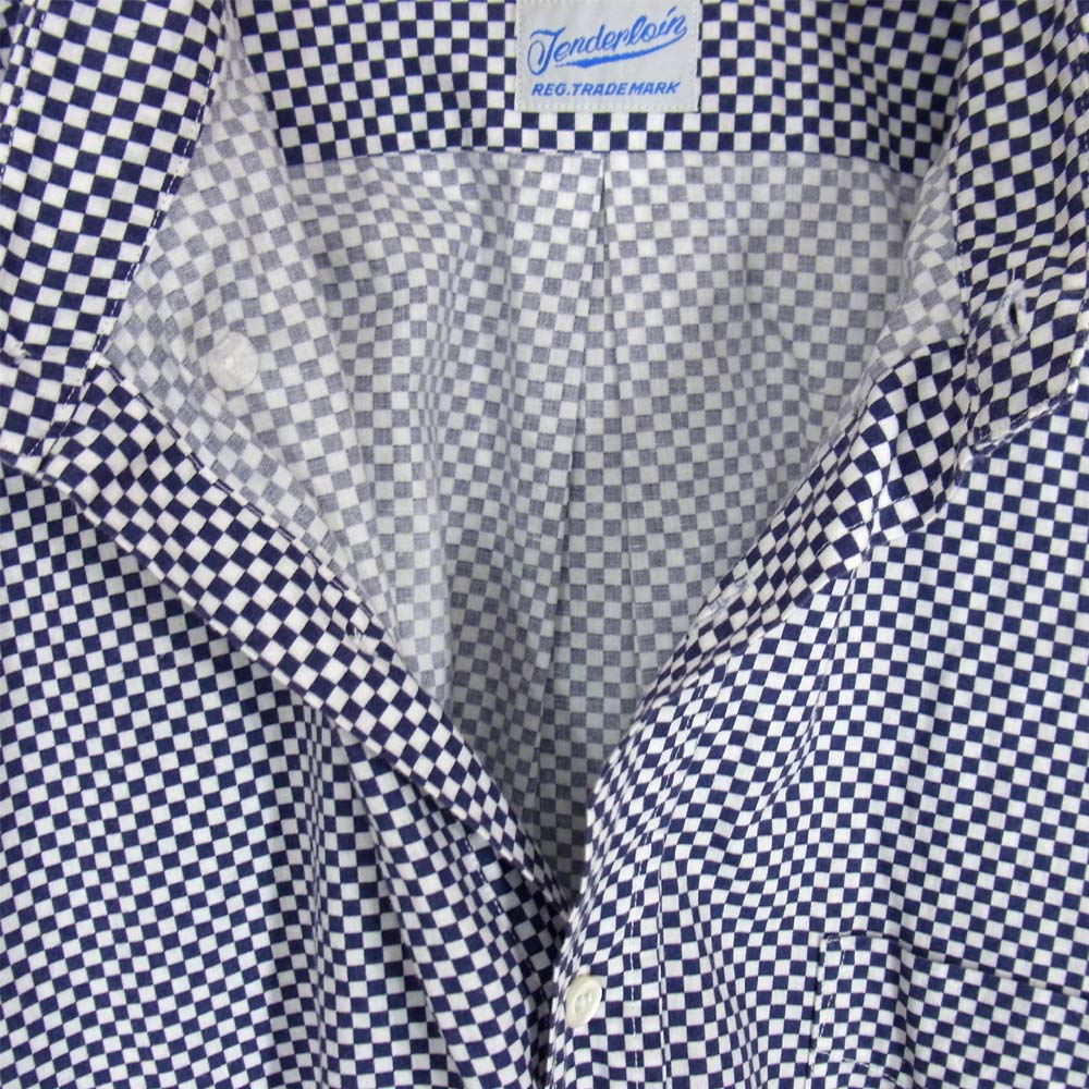 TENDERLOIN テンダーロイン The Stylist Japan スタイリストジャパン B.D L/S SHIRT ボタンダウン 長袖シャツ ネイビー系 M【中古】