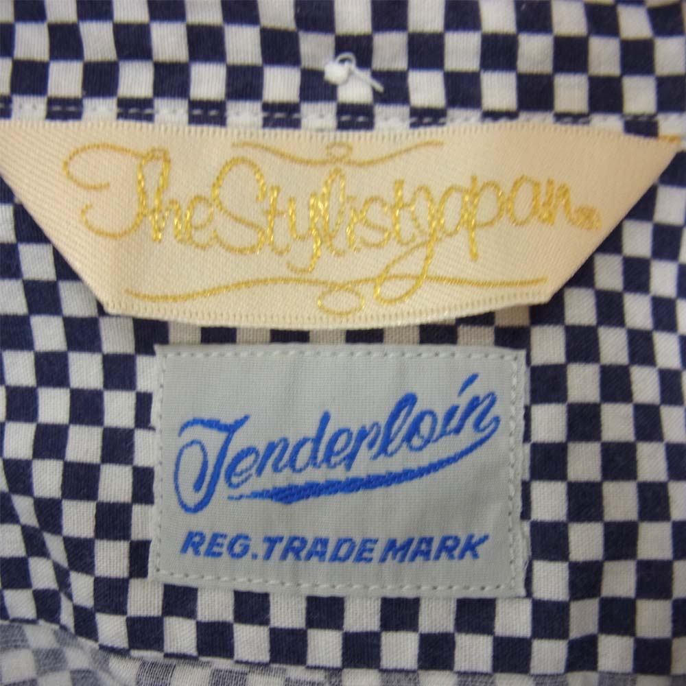 TENDERLOIN テンダーロイン The Stylist Japan スタイリストジャパン B.D L/S SHIRT ボタンダウン 長袖シャツ ネイビー系 M【中古】