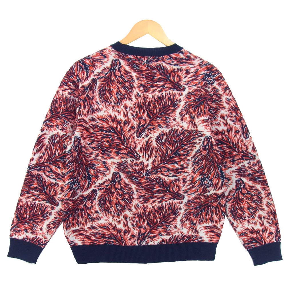 TENDERLOIN テンダーロイン T-SWEATER WOLF ウルフ 総柄 ニット レッド系 S【中古】