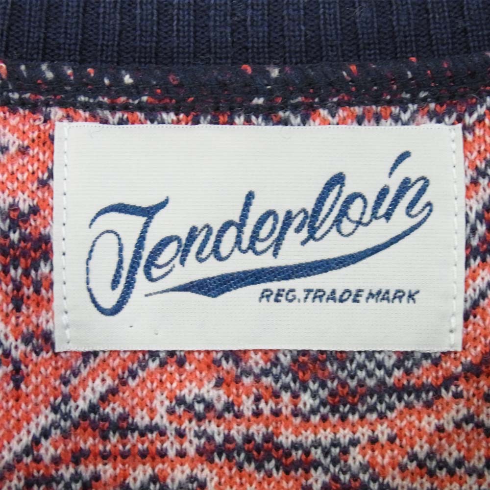 TENDERLOIN テンダーロイン T-SWEATER WOLF ウルフ 総柄 ニット レッド系 S【中古】