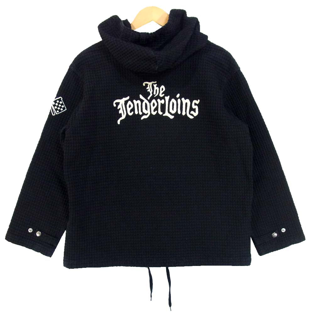 TENDERLOIN テンダーロイン T-CLUB HOODED ワッフル プルオーバー パーカー ブラック系 S【中古】