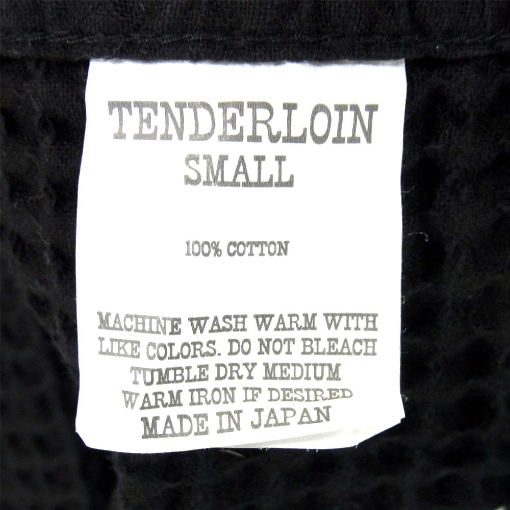 TENDERLOIN テンダーロイン T-CLUB HOODED ワッフル プルオーバー パーカー ブラック系 S【中古】