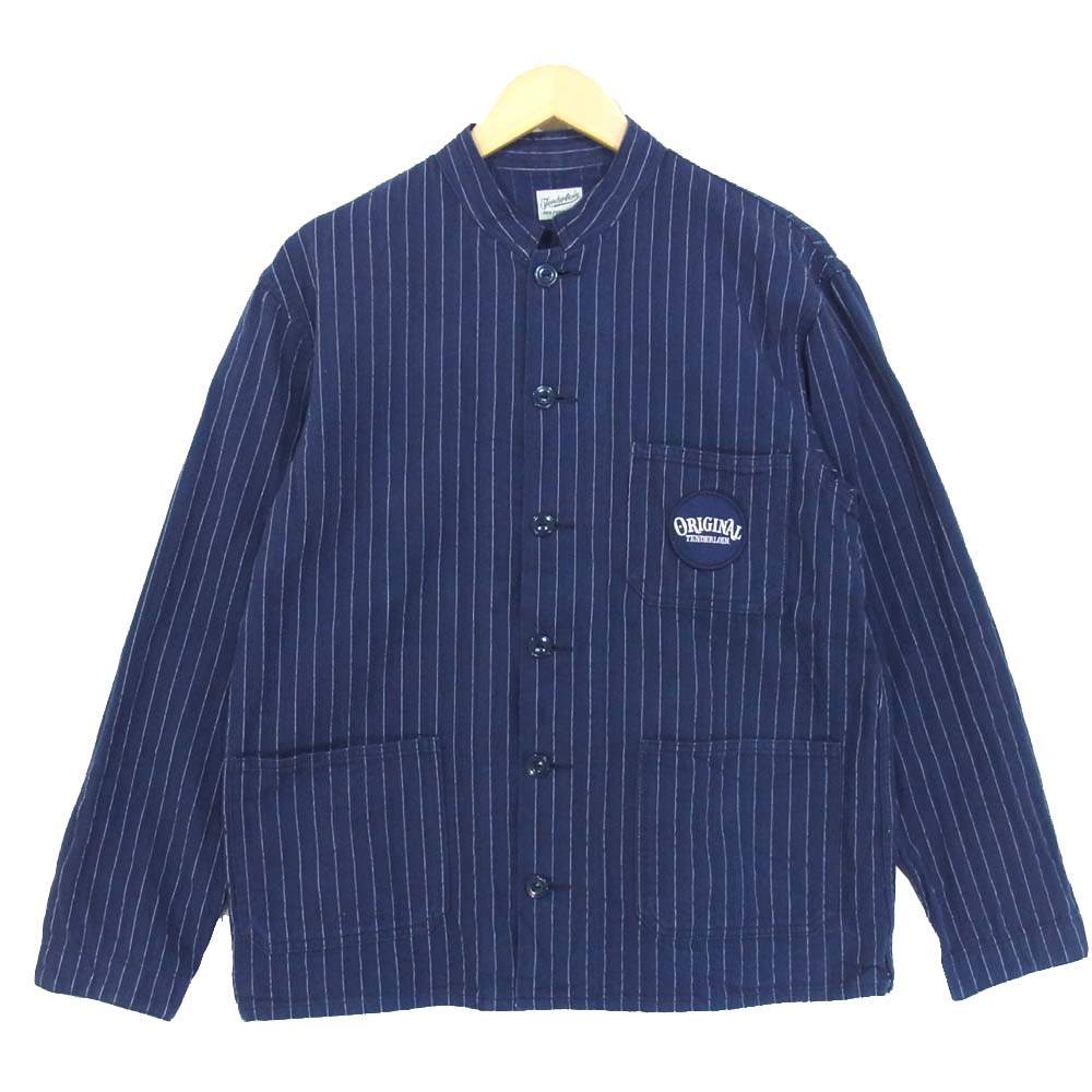 TENDERLOIN テンダーロイン T-BEST COVERALL SO ストライプ カバーオール ジャケット ネイビー系 S【中古】