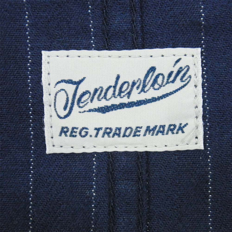TENDERLOIN テンダーロイン T-BEST COVERALL SO ストライプ カバーオール ジャケット ネイビー系 S【中古】