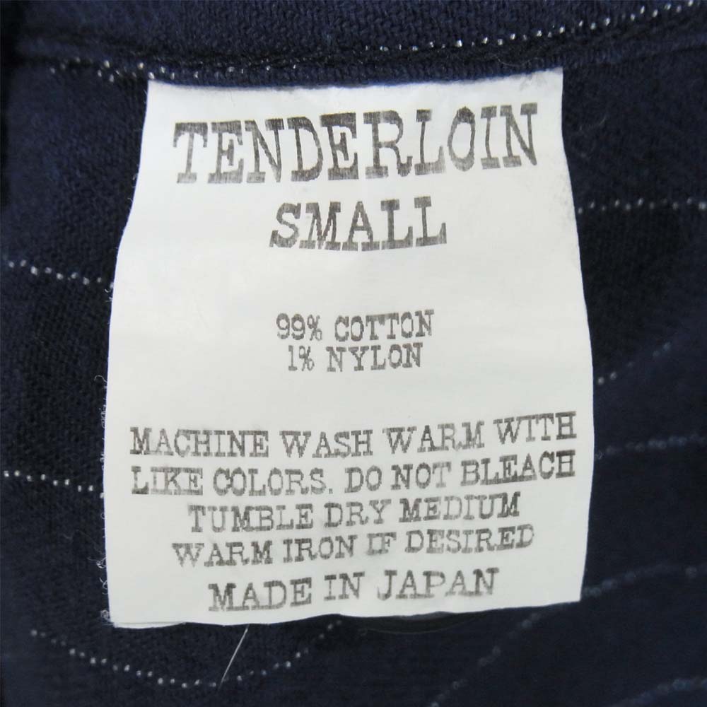 TENDERLOIN テンダーロイン T-BEST COVERALL SO ストライプ カバーオール ジャケット ネイビー系 S【中古】