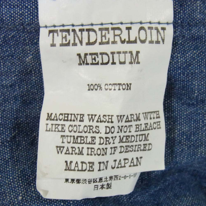 TENDERLOIN テンダーロイン T-HIGH NECK CHAMBRAY SHT インディゴブルー系 M【中古】