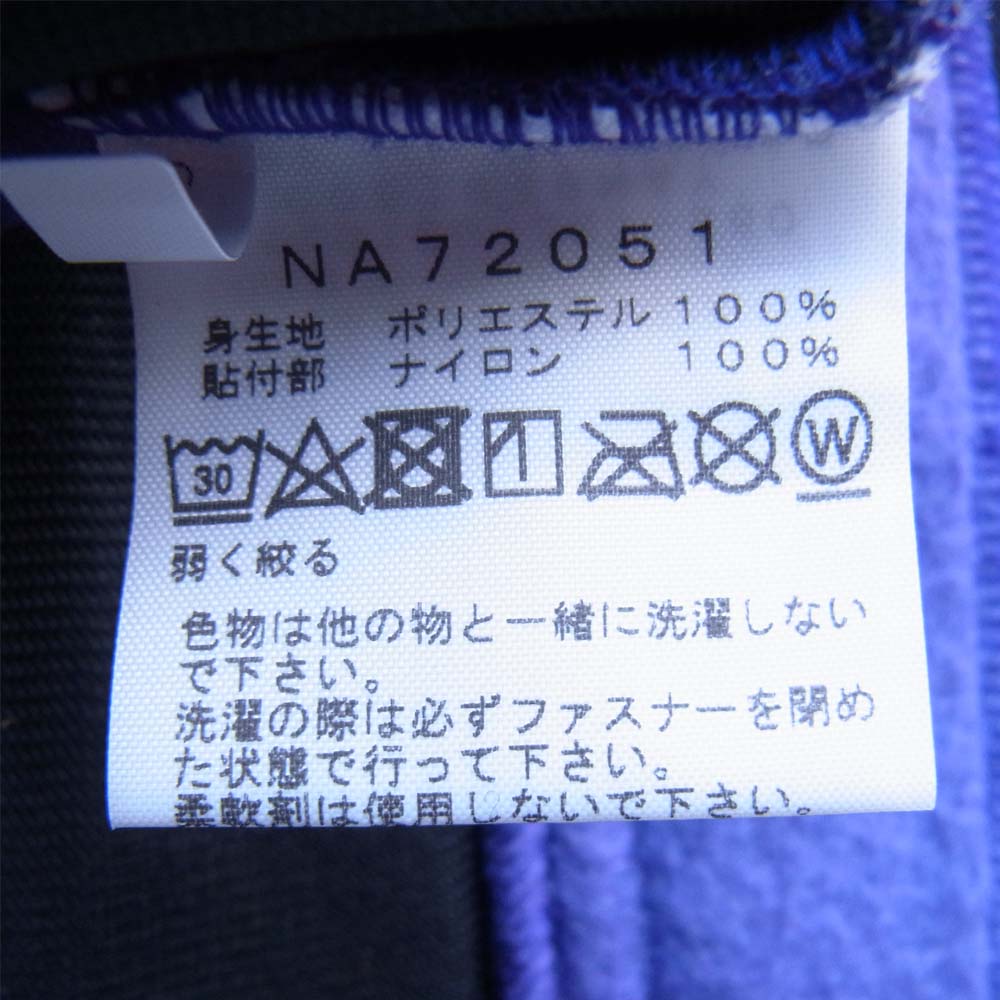 THE NORTH FACE ノースフェイス NA72051 国内正規品 Denali Jacket デナリ フリース ジャケット PP ピークパープル 紫×黒 XXL【新古品】【未使用】【中古】