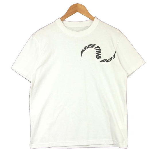 Sacai サカイ 19AW 19-0004S Melting Pot T-shirts プリント 半袖 Tシャツ コットン ホワイト系 1【美品】【中古】