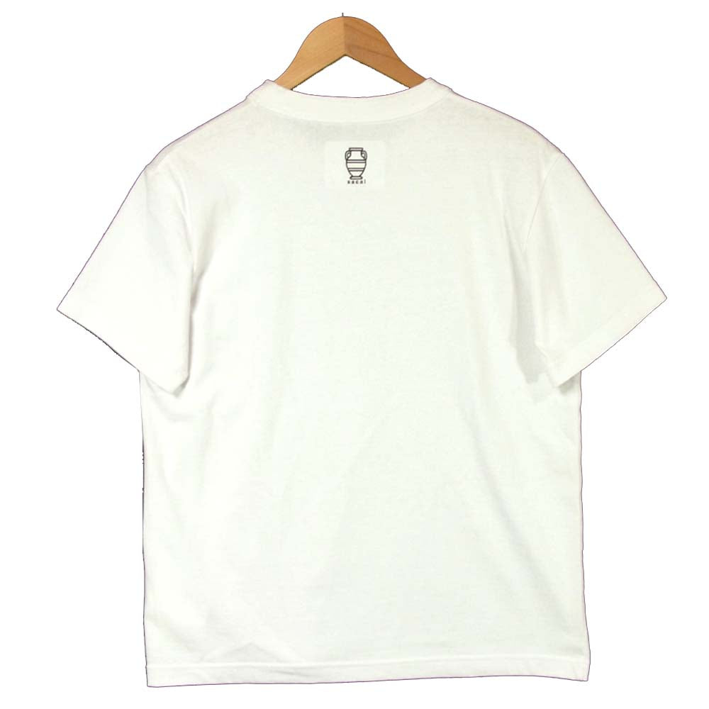 Sacai サカイ 19AW 19-0004S Melting Pot T-shirts プリント 半袖 Tシャツ コットン ホワイト系 1【美品】【中古】