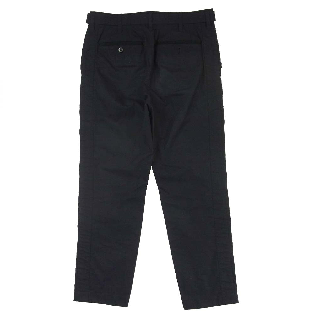 Sacai サカイ 18-01752M ベルト付き ベロアポケット コットン パンツ 日本製 ダークネイビー系 1【中古】