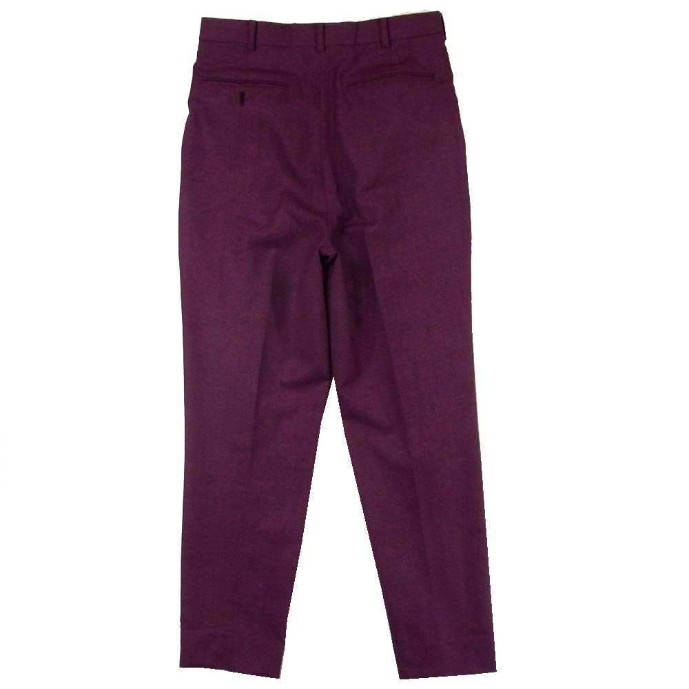 JOHN LAWRENCE SULLIVAN ジョンローレンスサリバン 2A005-0120-002 MERANGE WOOL TUCKED TROUSERS メランジウール タックトラウザー パンツ パープル系 44【美品】【中古】