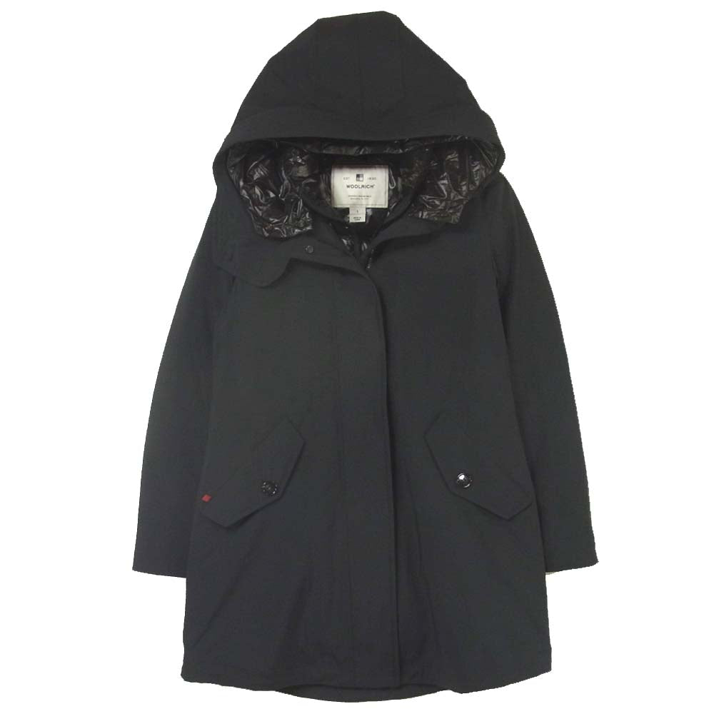 WOOLRICH ウールリッチ WWOU0276 LONG MILITARY PARKA ロング ミリタリー パーカ ダウンコート ブラック系 S【新古品】【未使用】【中古】