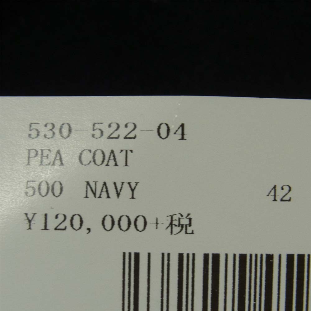 アナトミカ 19AW 530-522-04 Pea Coat Pコート ウール 日本製 ネイビー系 42【新古品】【未使用】【中古】