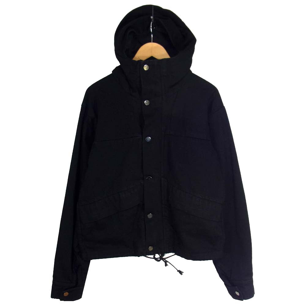 ミニマル HOODED DENIM JACKET フーデッド デニム ジャケット ブラック系【中古】