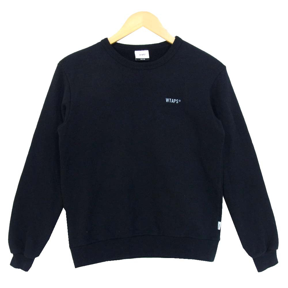 WTAPS ダブルタップス 18AW SCREEN CREW NECK SWEATSHIRT バックプリント 裏起毛 スウェット ブラック系【中古】