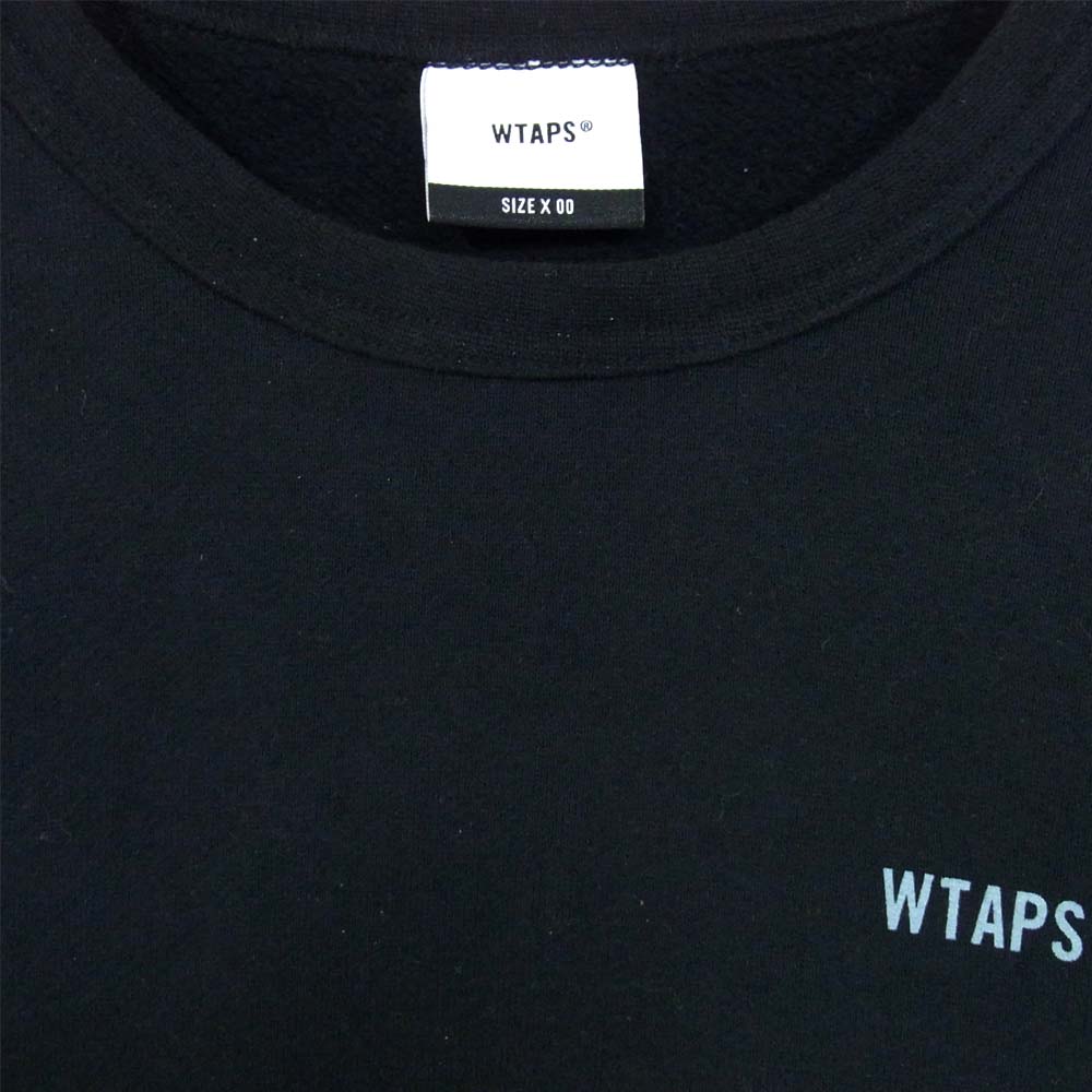 WTAPS ダブルタップス 18AW SCREEN CREW NECK SWEATSHIRT バックプリント 裏起毛 スウェット ブラック系【中古】