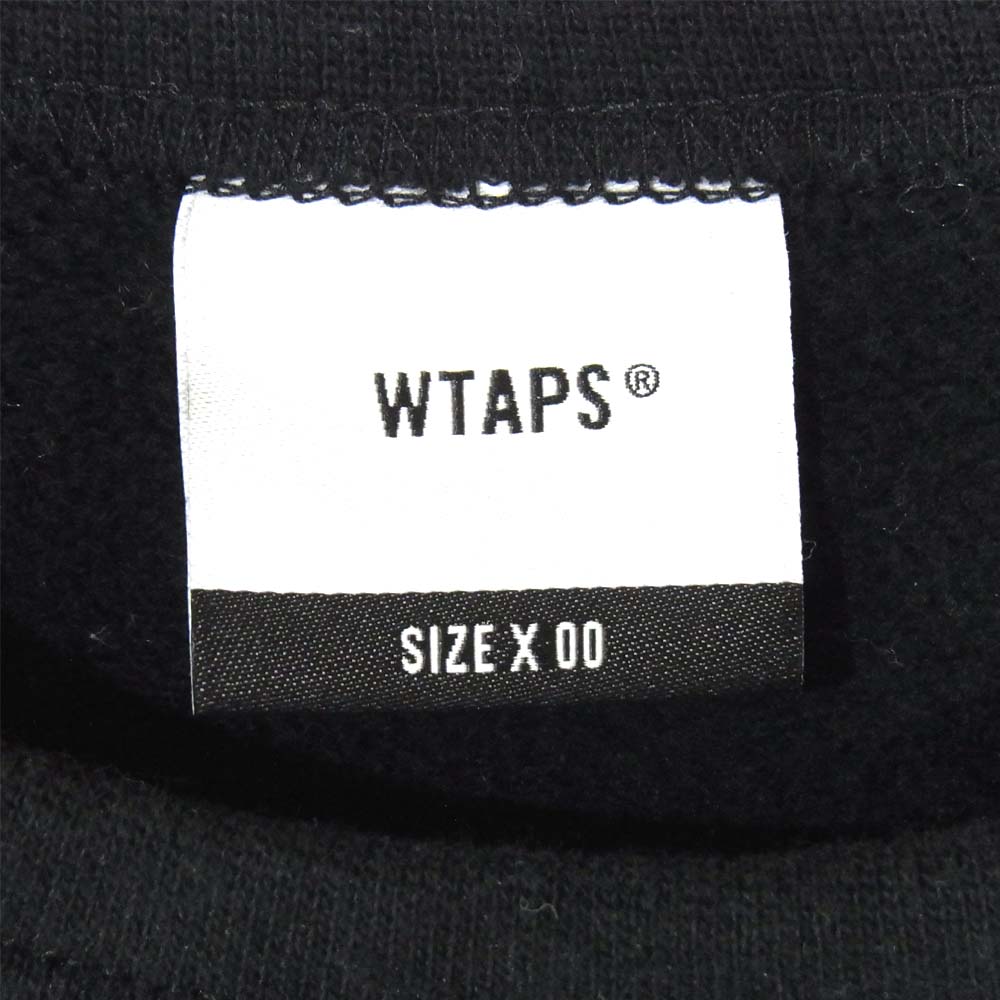 WTAPS ダブルタップス 18AW SCREEN CREW NECK SWEATSHIRT バックプリント 裏起毛 スウェット ブラック系【中古】