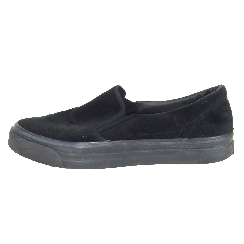 WTAPS ダブルタップス 151MSDT-FW03 SHOES COTTON VELVETEEN SLIP ON ベロア スリッポン  ブラック系 25cm程度【中古】