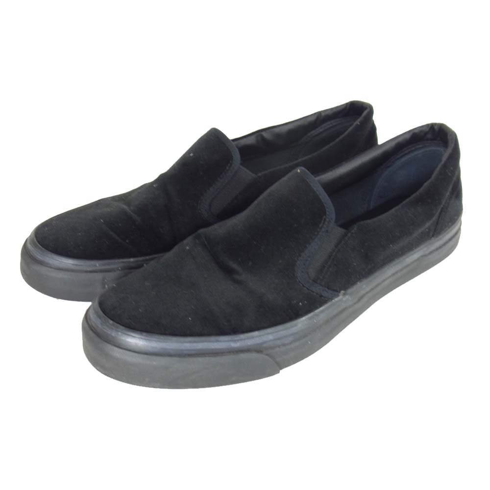 WTAPS ダブルタップス 151MSDT-FW03 SHOES COTTON VELVETEEN SLIP ON ベロア スリッポン  ブラック系 25cm程度【中古】