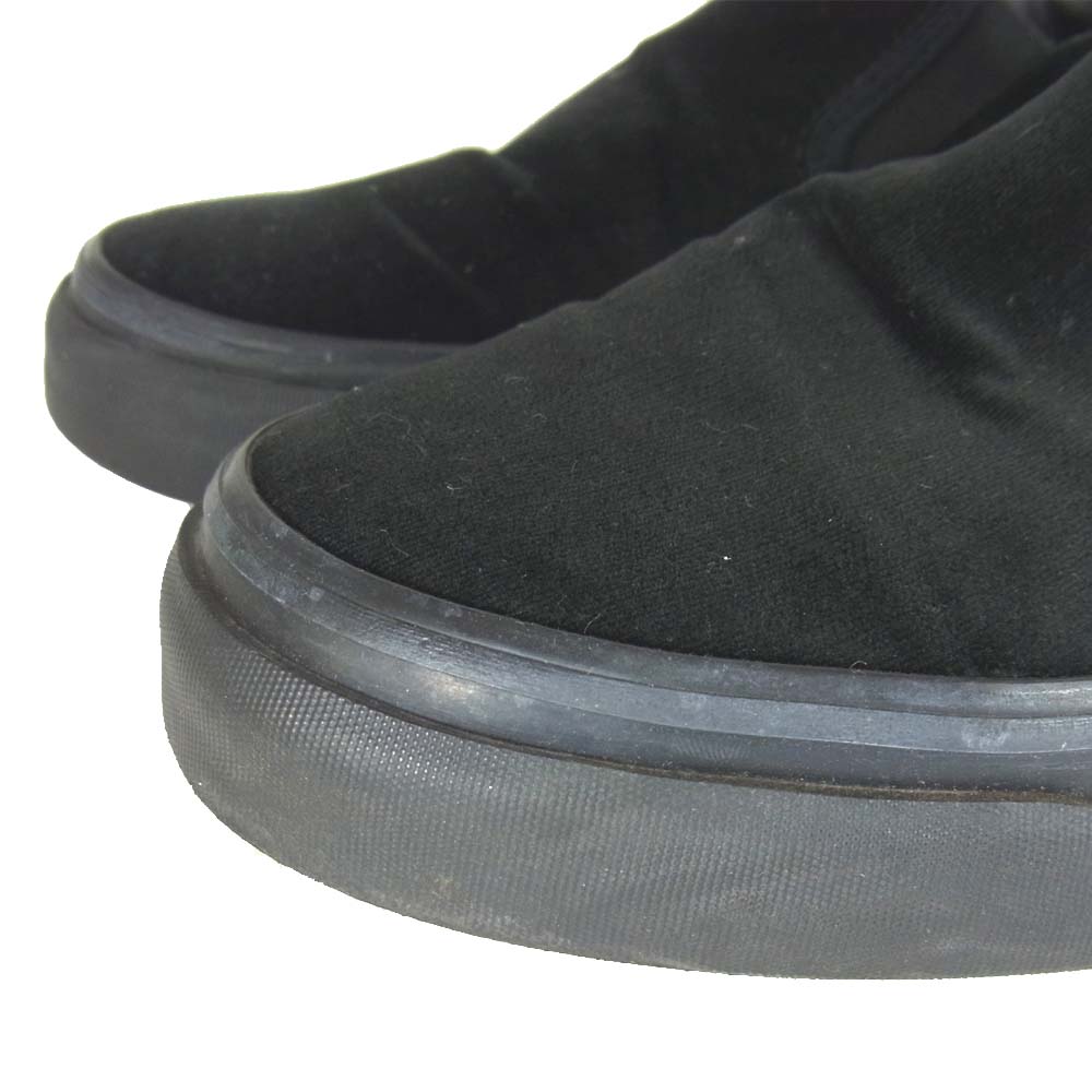 WTAPS ダブルタップス 151MSDT-FW03 SHOES COTTON VELVETEEN SLIP ON ベロア スリッポン  ブラック系 25cm程度【中古】