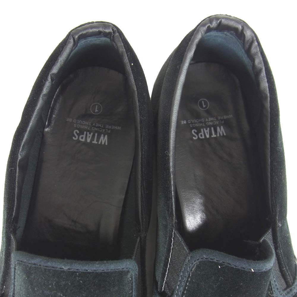 WTAPS ダブルタップス 151MSDT-FW03 SHOES COTTON VELVETEEN SLIP ON ベロア スリッポン  ブラック系 25cm程度【中古】