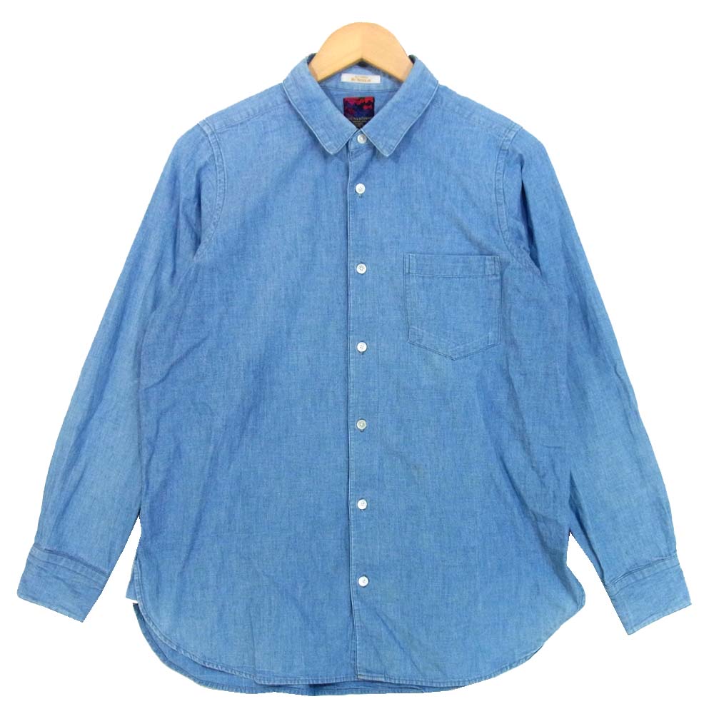 BRU NA BOINNE ブルーナボイン 4337 シャンブレー 長袖シャツ ライトブルー系【中古】