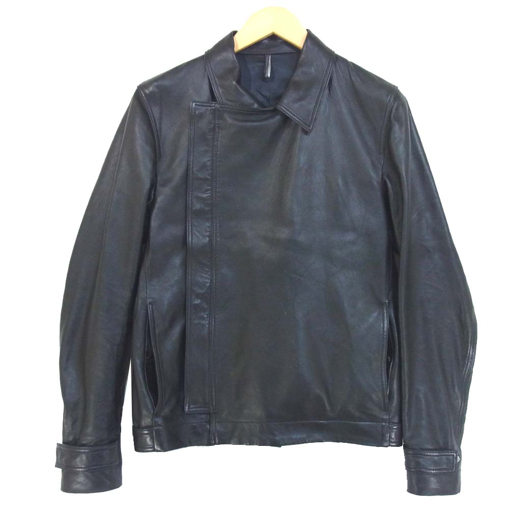 DIOR HOMME ディオールオム 0E3541500089 ラムレザー ライダースジャケット ブラック系 46【中古】