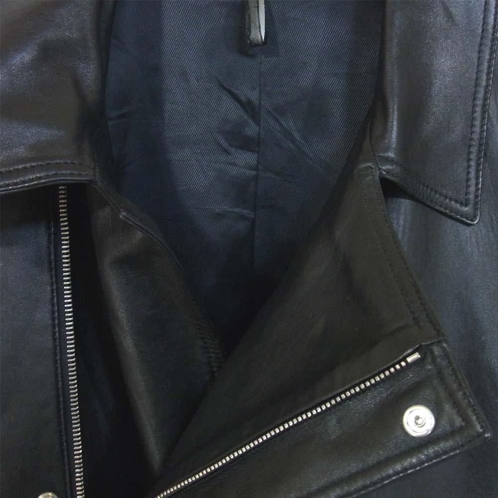 DIOR HOMME ディオールオム 0E3541500089 ラムレザー ライダースジャケット ブラック系 46【中古】