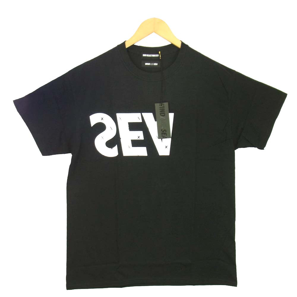 ゴッドセレクション WIND AND SEA ウィンダンシー MONOGRAM TEE モノグラム Tシャツ ブラック系 L【新古品】【未使用】【中古】