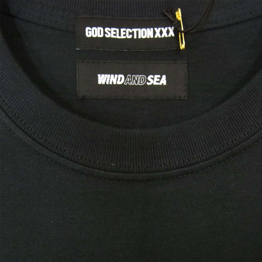 ゴッドセレクション WIND AND SEA ウィンダンシー MONOGRAM TEE モノグラム Tシャツ ブラック系 L【新古品】【未使用】【中古】