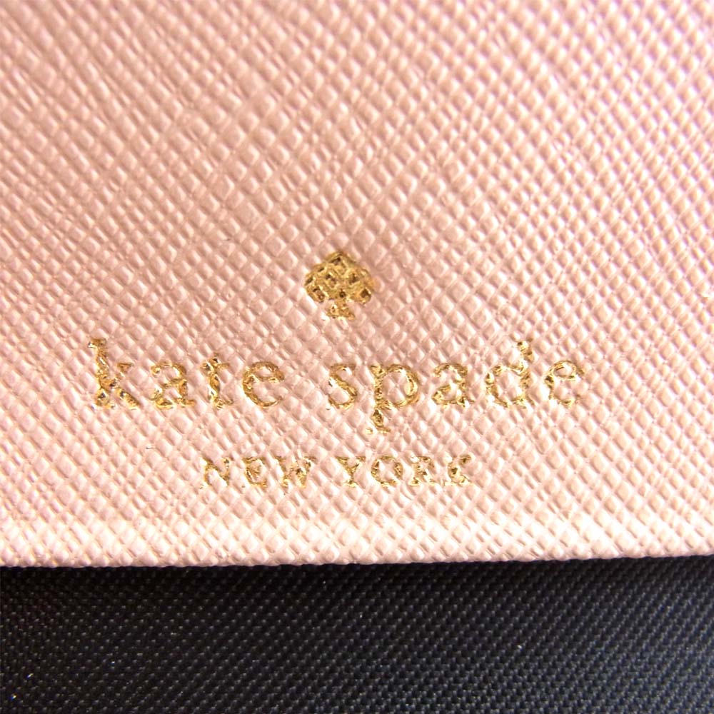 Kate Spade ケイトスペード PWRU5722 CONNORS LANE BECA リボン モチーフ キーリング付 マルチ ケース カードケース ピンク系【新古品】【未使用】【中古】