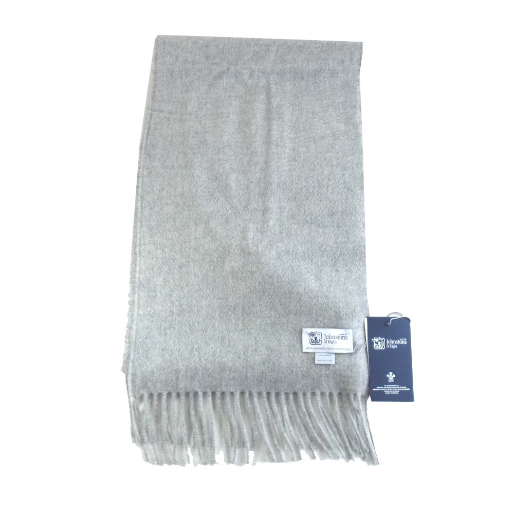 JOHNSONS ジョンソンズ 英国製 カシミヤ シルバー グレー系【新古品】【未使用】【中古】