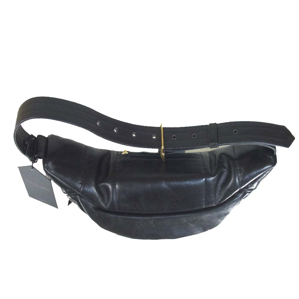 KADOYA カドヤ WASTE BAG-PTD レザー ウエスト バッグ ブラック系 L/LL【極上美品】【中古】