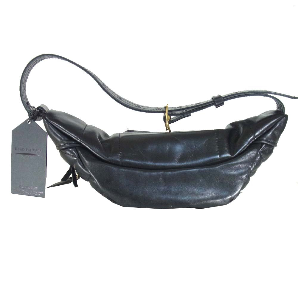 KADOYA カドヤ WASTE BAG-PTD レザー ウエスト バッグ ブラック系 L/LL【極上美品】【中古】