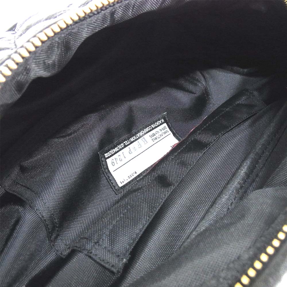 KADOYA カドヤ WASTE BAG-PTD レザー ウエスト バッグ ブラック系 L/LL【極上美品】【中古】