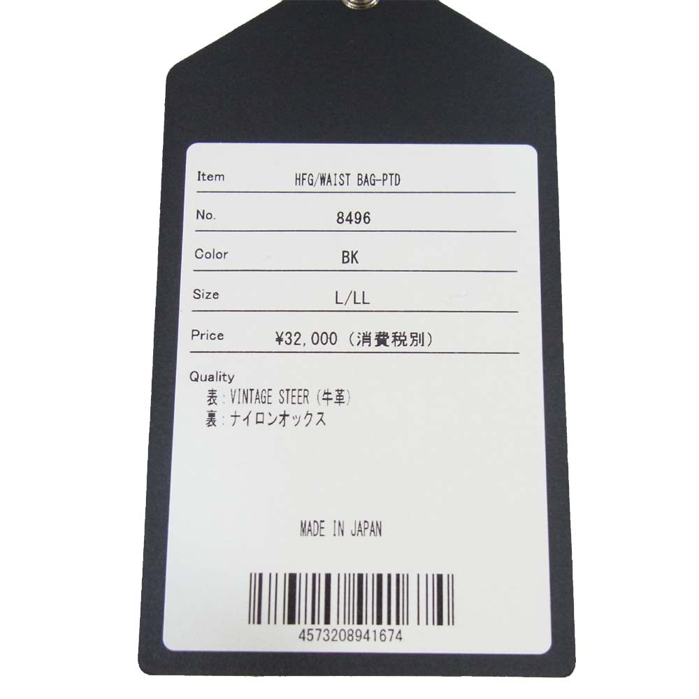 KADOYA カドヤ WASTE BAG-PTD レザー ウエスト バッグ ブラック系 L/LL【極上美品】【中古】