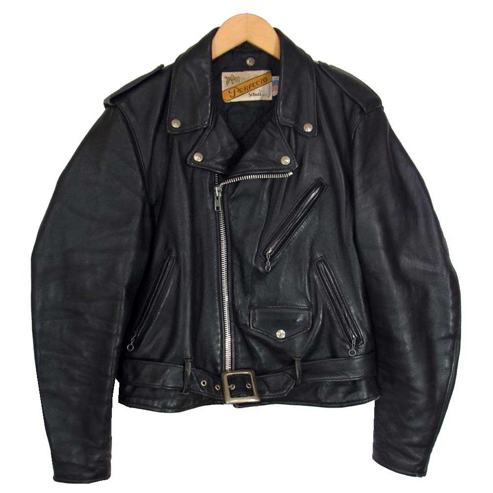 schott ショット ダブル ライダース ブラック系 38【中古】