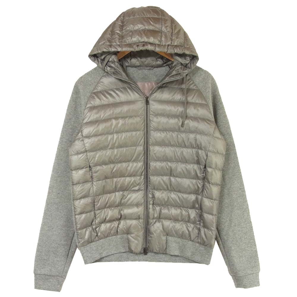 Herno ヘルノ Pl054UR Resort ダウン ウール パーカー ルーマニア製 グレー系 48【極上美品】【中古】
