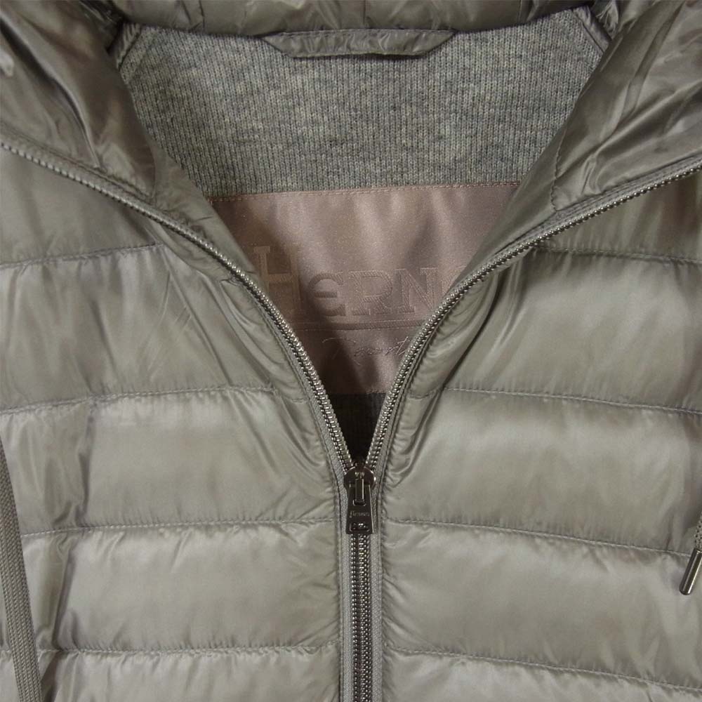 Herno ヘルノ Pl054UR Resort ダウン ウール パーカー ルーマニア製 グレー系 48【極上美品】【中古】