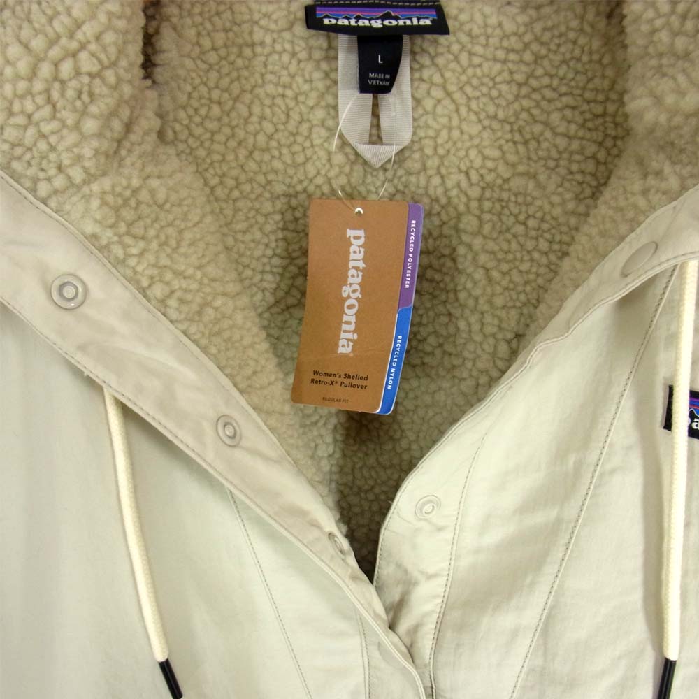 patagonia パタゴニア 22885 ウィメンズ シェルド レトロX プルオーバー ベージュ系 L【新古品】【未使用】【中古】