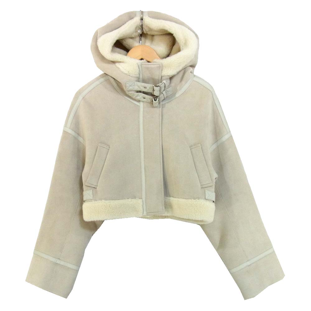 エトレトウキョウ エコムートン クロップド ジャケット ベージュ系 S【美品】【中古】