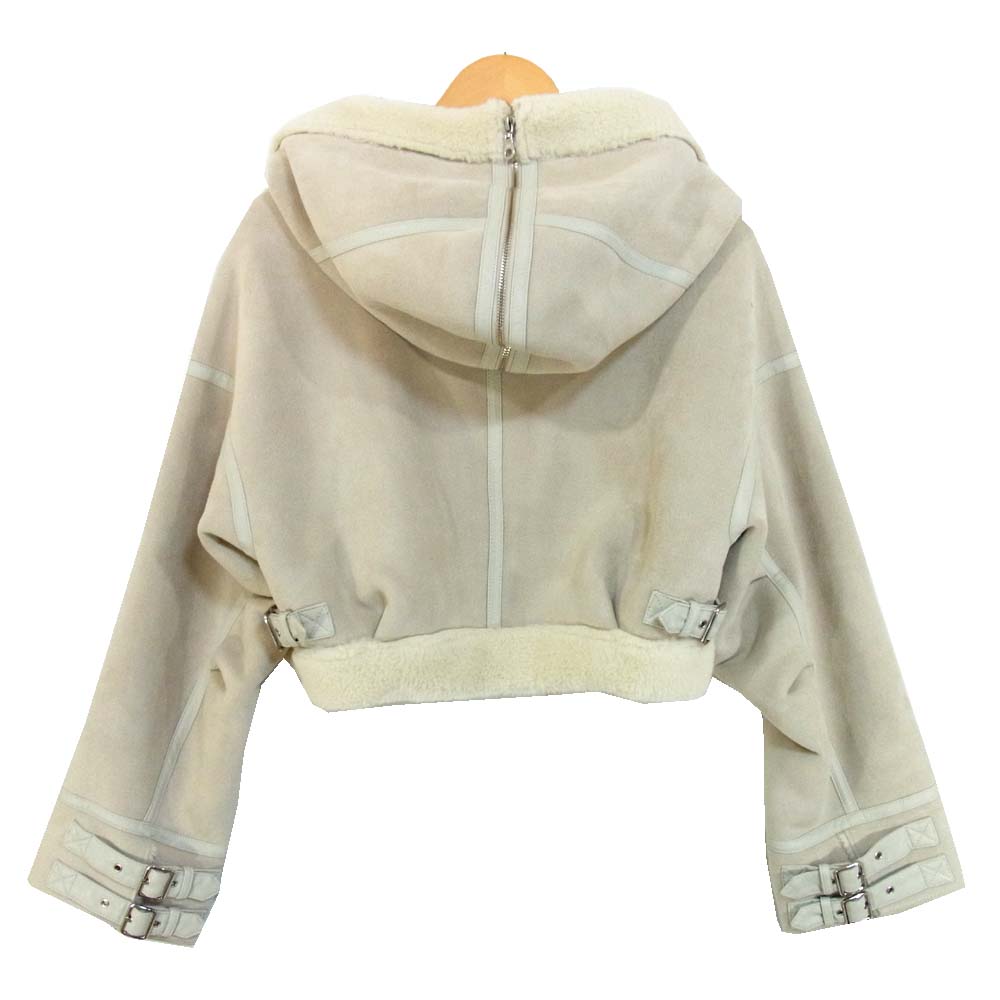 エトレトウキョウ エコムートン クロップド ジャケット ベージュ系 S【美品】【中古】