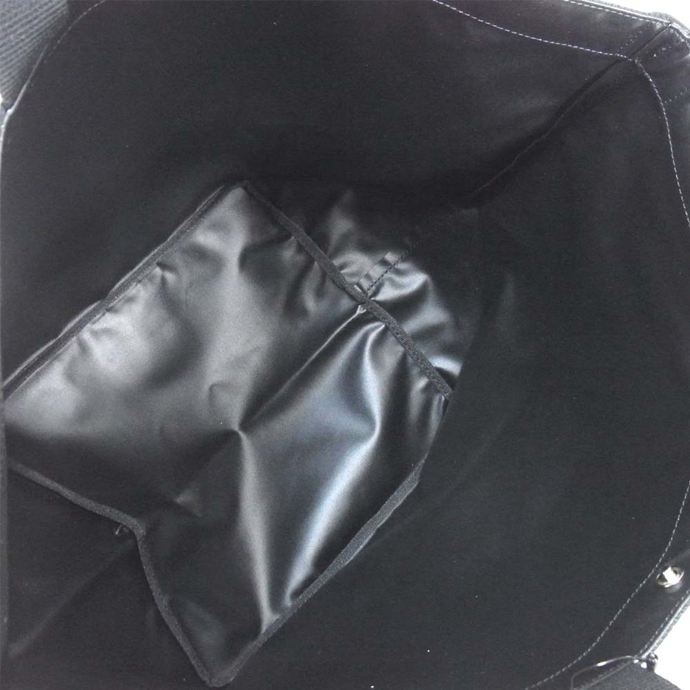 Herve Chapelier エルベ・シャプリエ 725C 舟形 トート L ノワール × ノワール × ノワール ブラック系【新古品】【未使用】【中古】